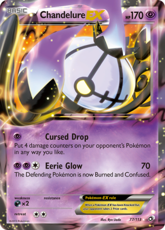 Chandelure-EX 77/113 Black & White Legendary Treasures