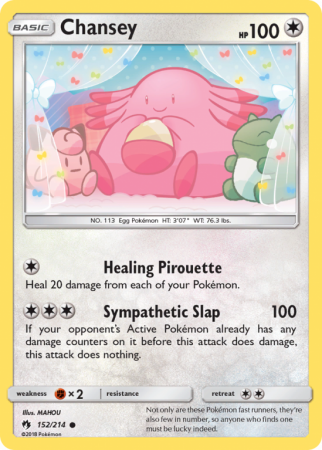 Chansey 152/214 Sun & Moon Lost Thunder