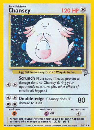 Chansey 3/130 Base Base Set 2