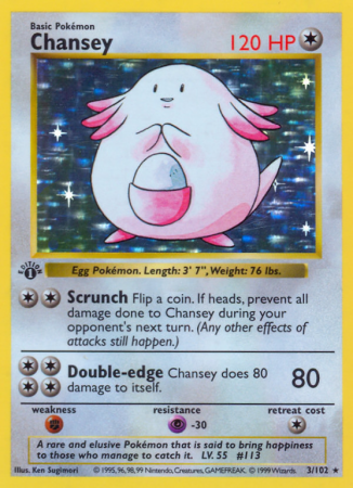 Chansey 3/102 Base Base Set