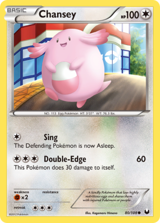 Chansey 80/108 Black & White Dark Explorers