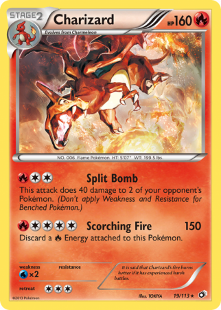 Charizard 19/113 Black & White Legendary Treasures