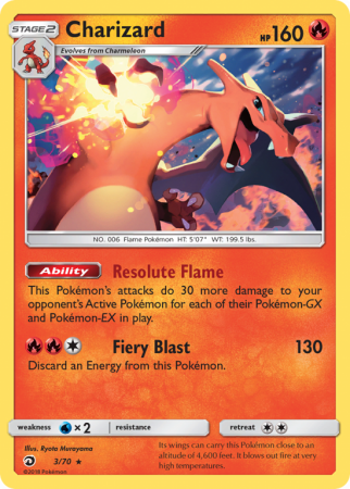 Charizard 3/70 Sun & Moon Dragon Majesty
