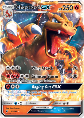 Charizard-GX 20/147 Sun & Moon Burning Shadows