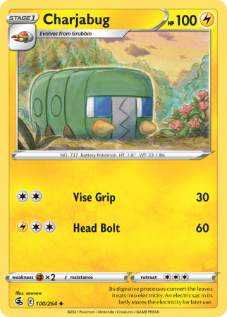 Charjabug 100/264 Sword & Shield Fusion Strike