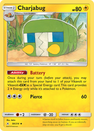 Charjabug 58/214 Sun & Moon Unbroken Bonds
