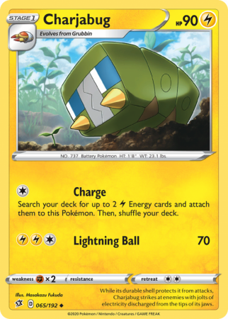 Charjabug 65/192 Sword & Shield Rebel Clash