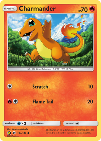Charmander 18a/147 Sun & Moon Burning Shadows
