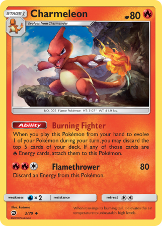 Charmeleon 2/70 Sun & Moon Dragon Majesty