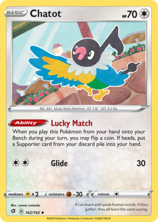 Chatot 142/192 Sword & Shield Rebel Clash
