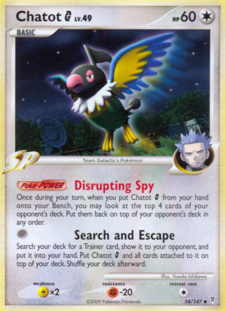 Chatot G 54/147 Platinum Supreme Victors