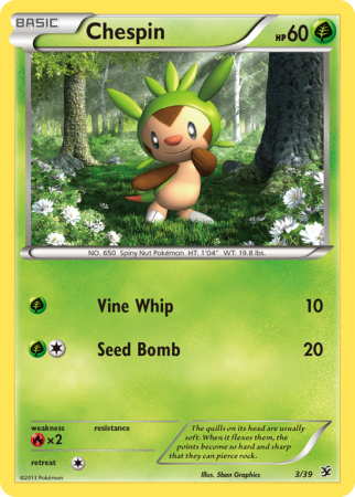 Chespin 3/39 XY Kalos Starter Set