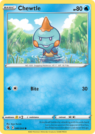 Chewtle 80/264 Sword & Shield Fusion Strike