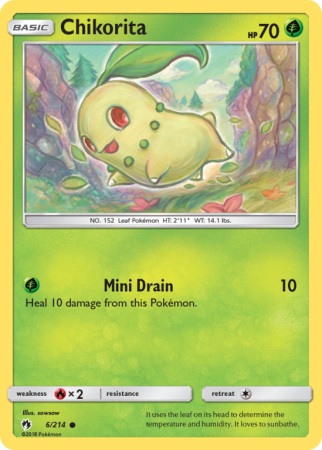 Chikorita 6/214 Sun & Moon Lost Thunder
