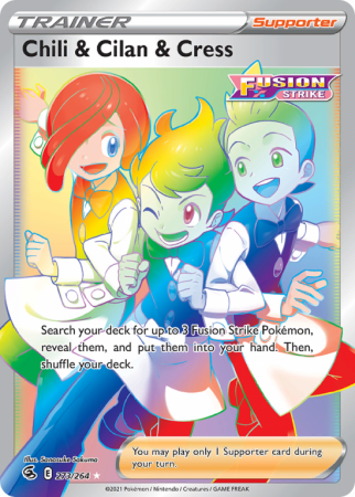 Chili & Cilan & Cress 273/264 Sword & Shield Fusion Strike