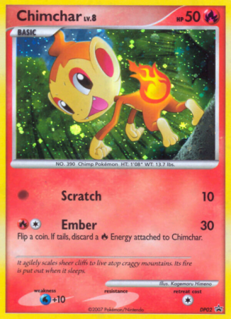 Chimchar DP02/56 Diamond & Pearl DP Black Star Promos