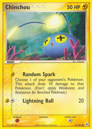 Chinchou 57/101 EX Hidden Legends