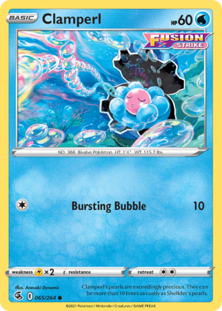 Clamperl 65/264 Sword & Shield Fusion Strike