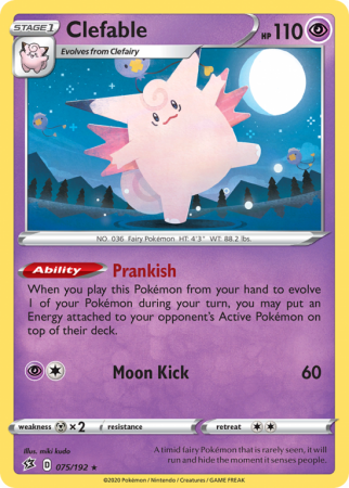 Clefable 75/192 Sword & Shield Rebel Clash
