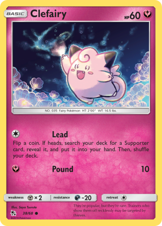 Clefairy 38/68 Sun & Moon Hidden Fates