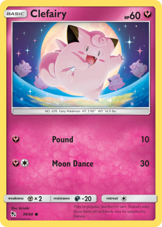 Clefairy 39/68 Sun & Moon Hidden Fates