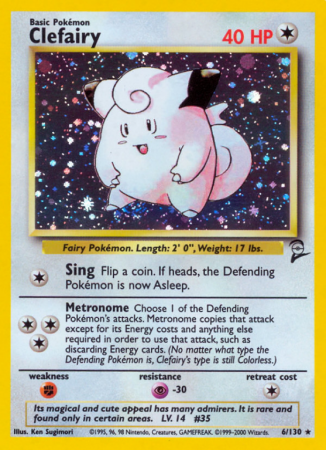 Clefairy 6/130 Base Base Set 2