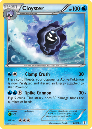 Cloyster 20/115 XY Generations