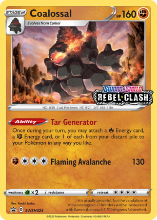 Coalossal SWSH024/103 Sword & Shield SWSH Black Star Promos