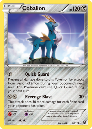 Cobalion 74/114 XY Steam Siege