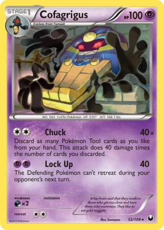 Cofagrigus 52/108 Black & White Dark Explorers
