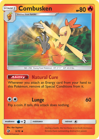 Combusken 5/70 Sun & Moon Dragon Majesty