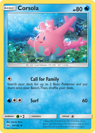 Corsola 36/149 Sun & Moon Sun & Moon