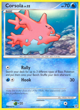 Corsola 84/132 Diamond & Pearl Secret Wonders