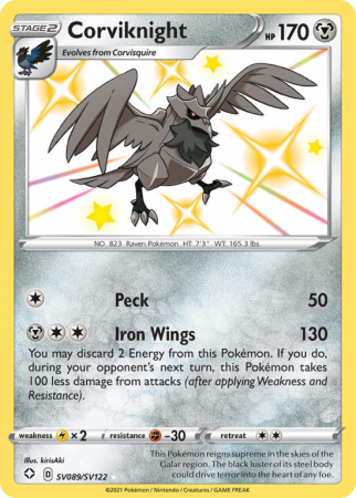 Corviknight SV089/122 Sword & Shield Shiny Vault