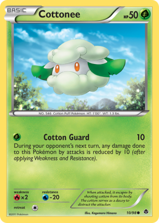 Cottonee 10/98 Black & White Emerging Powers