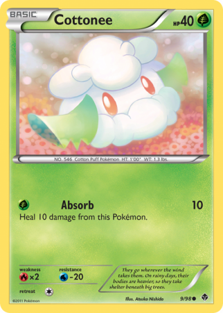 Cottonee 9/98 Black & White Emerging Powers