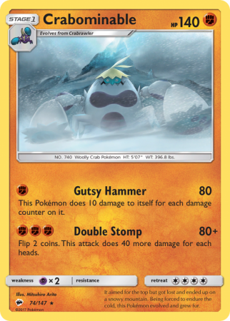 Crabominable 74/147 Sun & Moon Burning Shadows