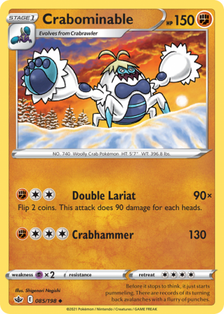 Crabominable 85/198 Sword & Shield Chilling Reign