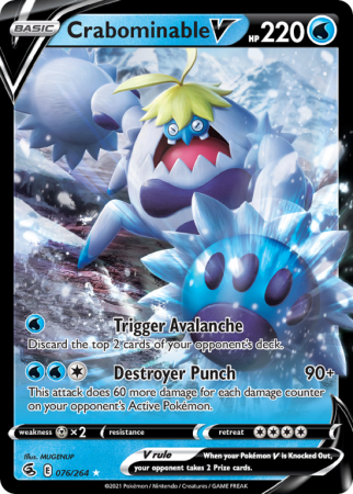 Crabominable V 76/264 Sword & Shield Fusion Strike
