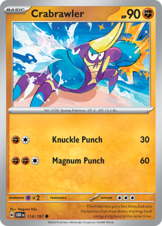 Crabrawler 114/197 Scarlet & Violet Obsidian Flames