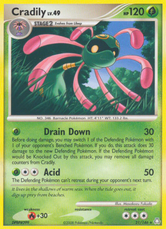 Cradily 21/146 Diamond & Pearl Legends Awakened