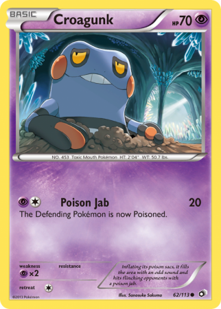 Croagunk 62/113 Black & White Legendary Treasures