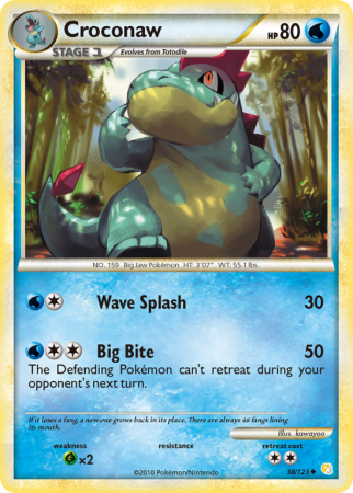 Croconaw 38/123 HeartGold & SoulSilver HeartGold & SoulSilver