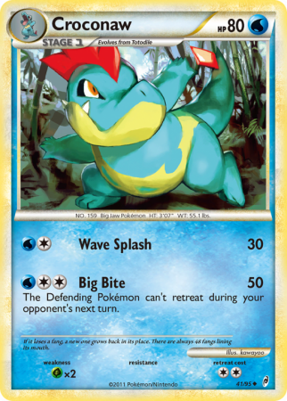 Croconaw 41/106 HeartGold & SoulSilver Call of Legends