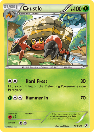 Crustle 14/113 Black & White Legendary Treasures