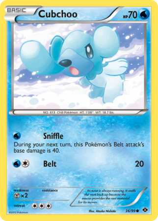 Cubchoo 36/99 Black & White Next Destinies
