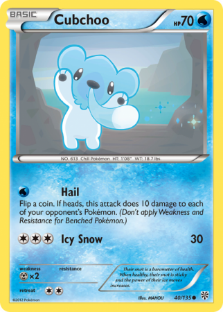 Cubchoo 40/135 Black & White Plasma Storm