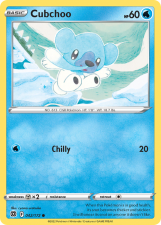 Cubchoo 42/172 Sword & Shield Brilliant Stars