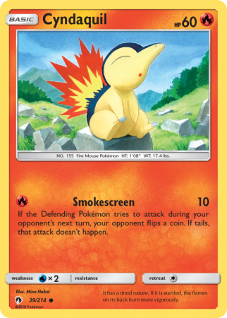 Cyndaquil 39/214 Sun & Moon Lost Thunder