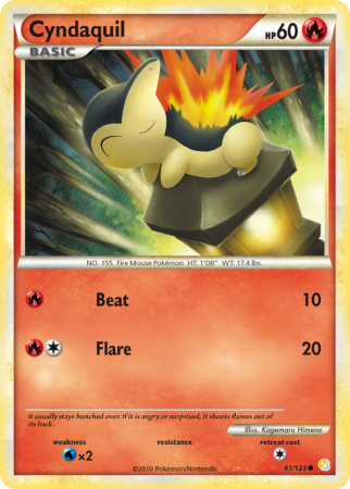 Cyndaquil 61/123 HeartGold & SoulSilver HeartGold & SoulSilver